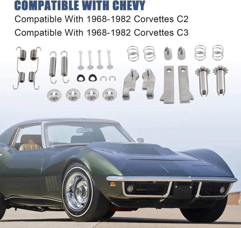 RALBDX Parking Brake Hardware Kit Stainless Steel Compatible with 1965-1982 Chevy Corvette C2 C3 LH & RH - Image 3